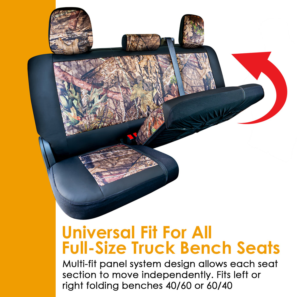 Tan Camo Bench Seat Covers For 1995-2000 Toyota Tacoma – 60-40 Split, Front & Rear